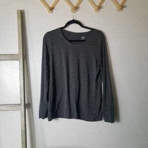 ANA WOMEN'S LONG SLEEVE GRAY BLOUSE SIZE LARGE